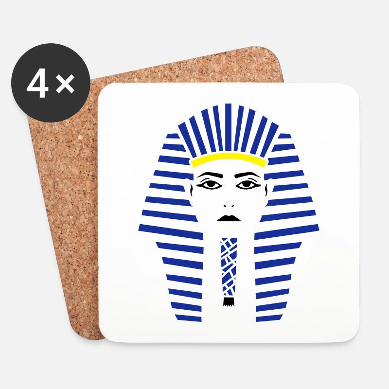 Pharao - Untersetzer (4er-Set) - Weiß