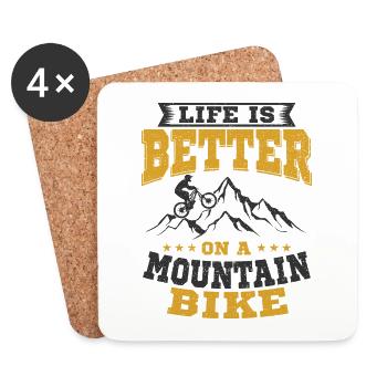 Mountain bike - Coasters (set of 4) - white - Front