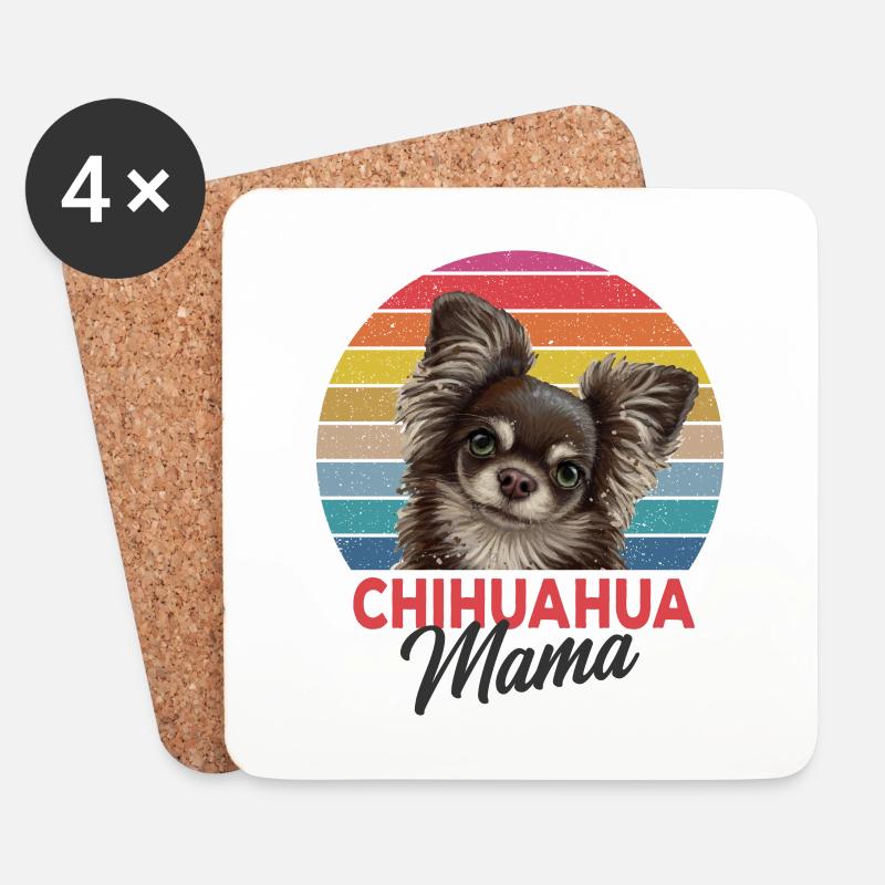 Chihuahua - Untersetzer (4er-Set) - Weiß