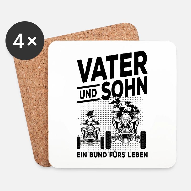 Quad - Untersetzer (4er-Set) - Weiß