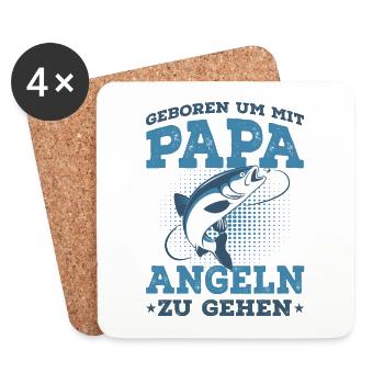 Angeln - Untersetzer (4er-Set) - Weiß - Vorne