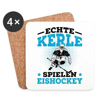 Eishockey - Untersetzer (4er-Set) - Weiß - Vorne