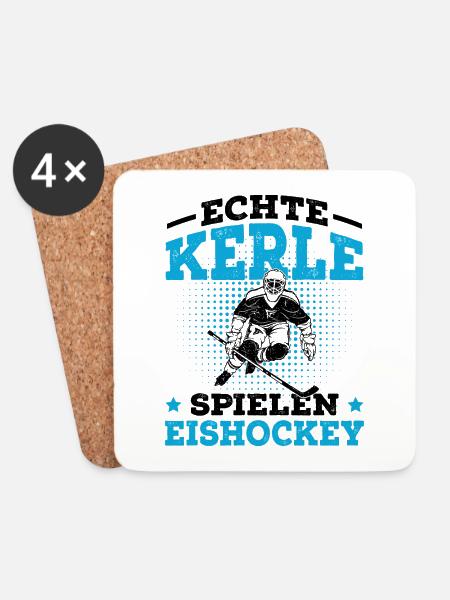 Eishockey - Untersetzer (4er-Set) - Weiß