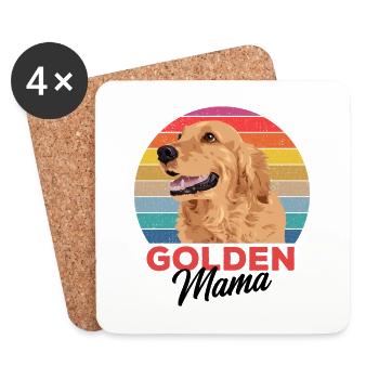 Golden retriever - Coasters (set of 4) - white - Front