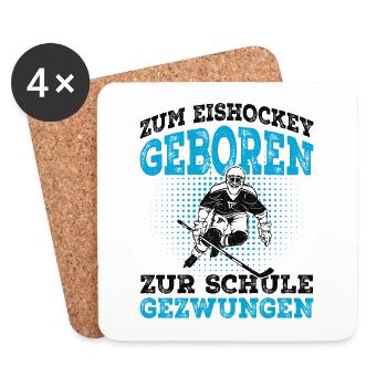 Eishockey - Untersetzer (4er-Set) - Weiß - Vorne