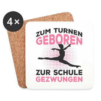 Turnen - Untersetzer (4er-Set) - Weiß - Vorne