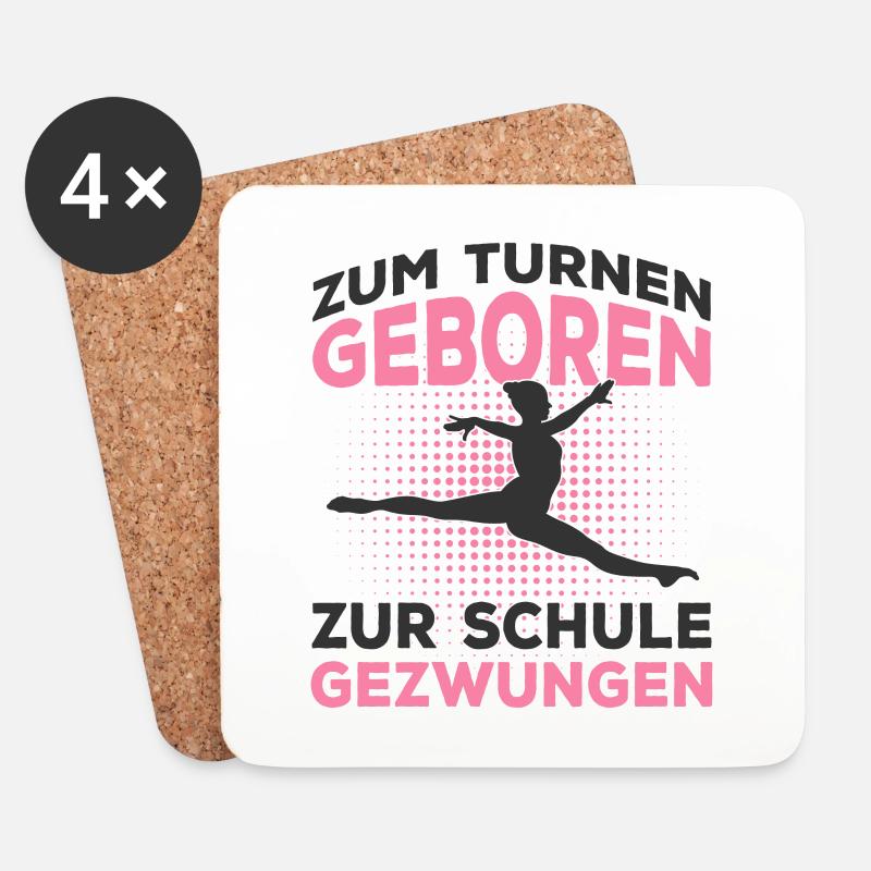 Turnen - Untersetzer (4er-Set) - Weiß