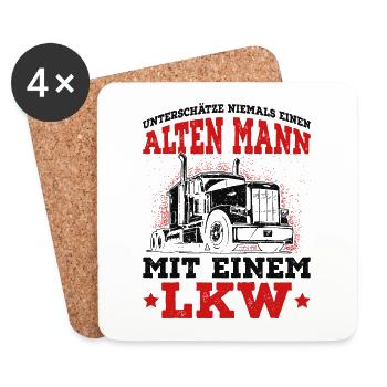 truck driver - Coasters (set of 4) - white - Front