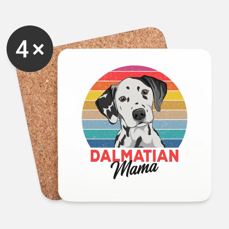 Dalmatiner - Untersetzer (4er-Set) - Weiß
