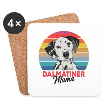 Dalmatiner - Untersetzer (4er-Set) - Weiß - Vorne
