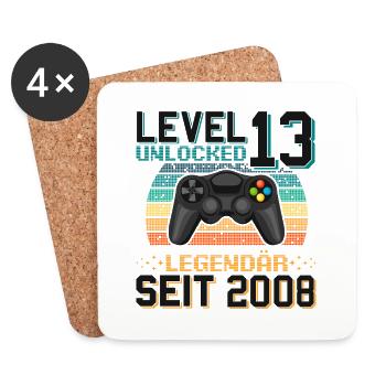13th birthday gamer - Coasters (set of 4) - white - Front