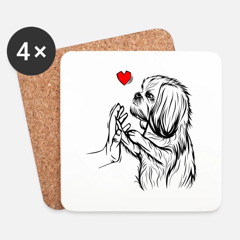 Shih Tzu - Untersetzer (4er-Set) - Weiß