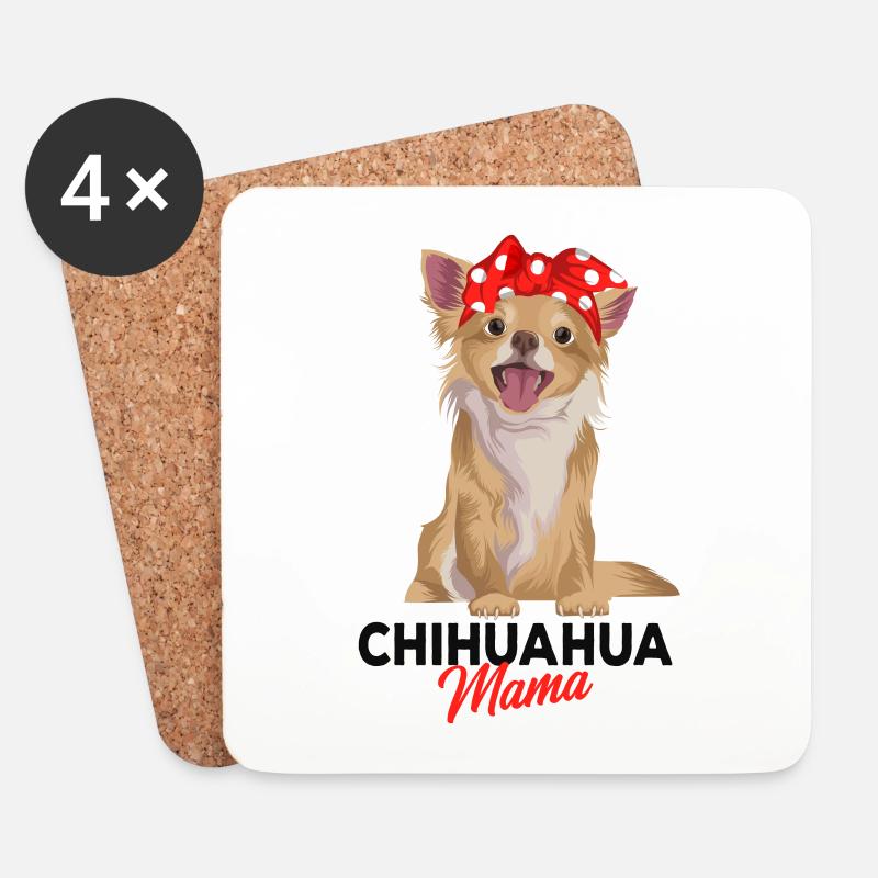 Chihuahua - Untersetzer (4er-Set) - Weiß