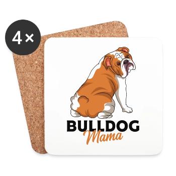 English bulldog - Coasters (set of 4) - white - Front