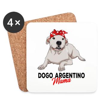 Dogo Argentino - Dessous de verre (lot de 4) - blanc - Devant