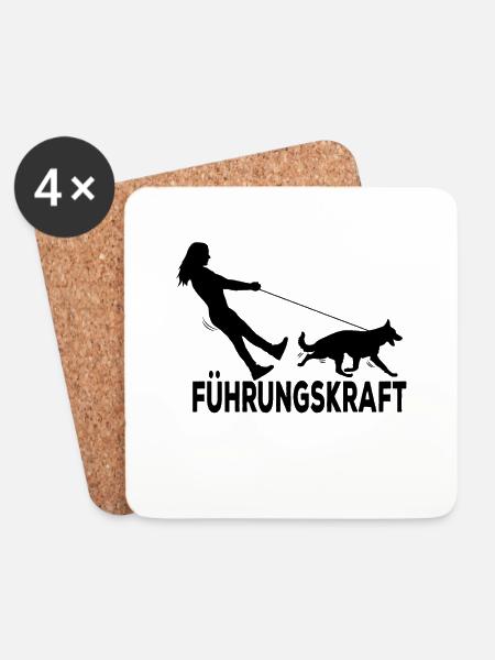 Hunde Frauchen - Untersetzer (4er-Set) - Weiß