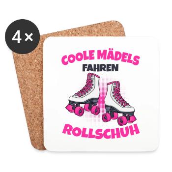 Rollschuhe - Untersetzer (4er-Set) - Weiß - Vorne