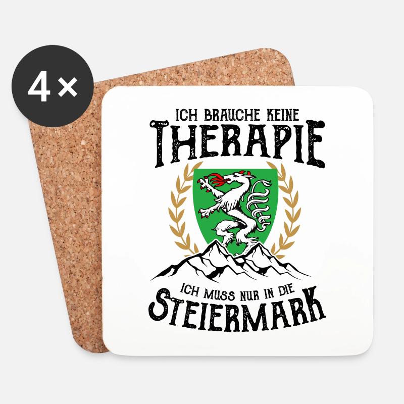 Steiermark - Untersetzer (4er-Set) - Weiß