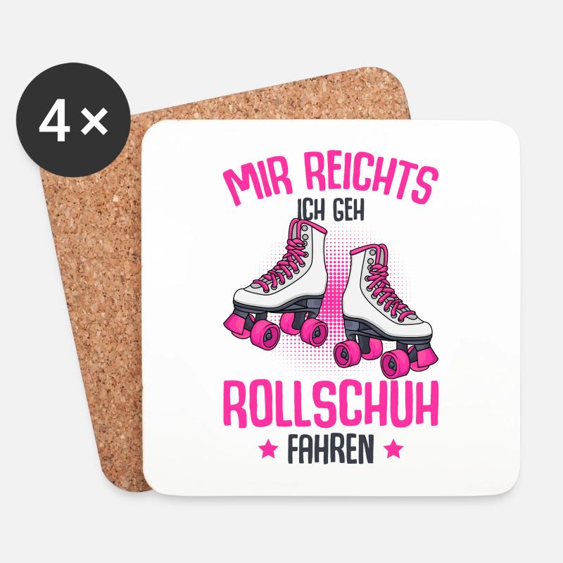 Rollschuhe - Untersetzer (4er-Set) - Weiß