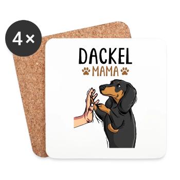 Dachshund Mom - Sweet Badger Dog - Coasters (set of 4) - white - Front