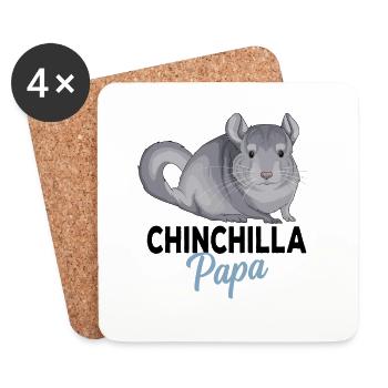 Chinchilla - Untersetzer (4er-Set) - Weiß - Vorne