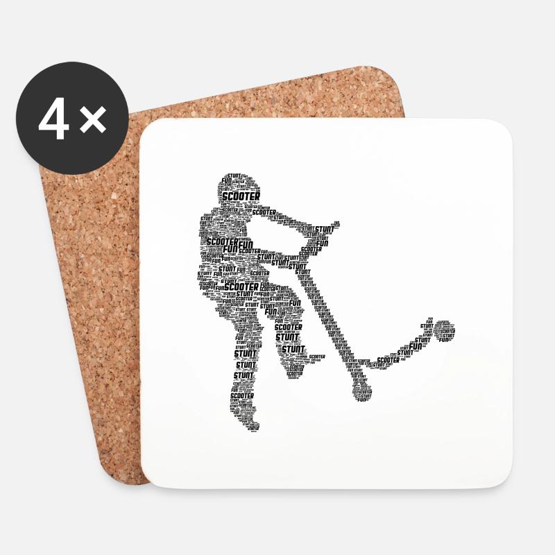Scooter - Untersetzer (4er-Set) - Weiß