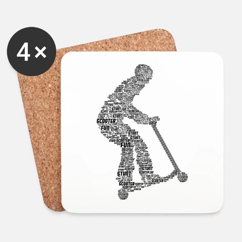 Scooter - Untersetzer (4er-Set) - Weiß