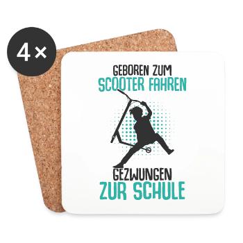 Scooter - Untersetzer (4er-Set) - Weiß - Vorne