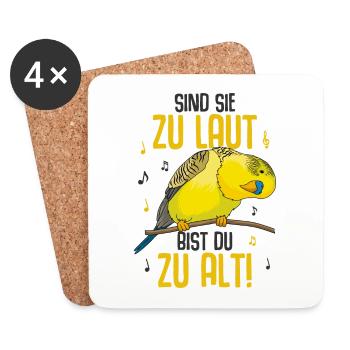 Wellensittich - Untersetzer (4er-Set) - Weiß - Vorne