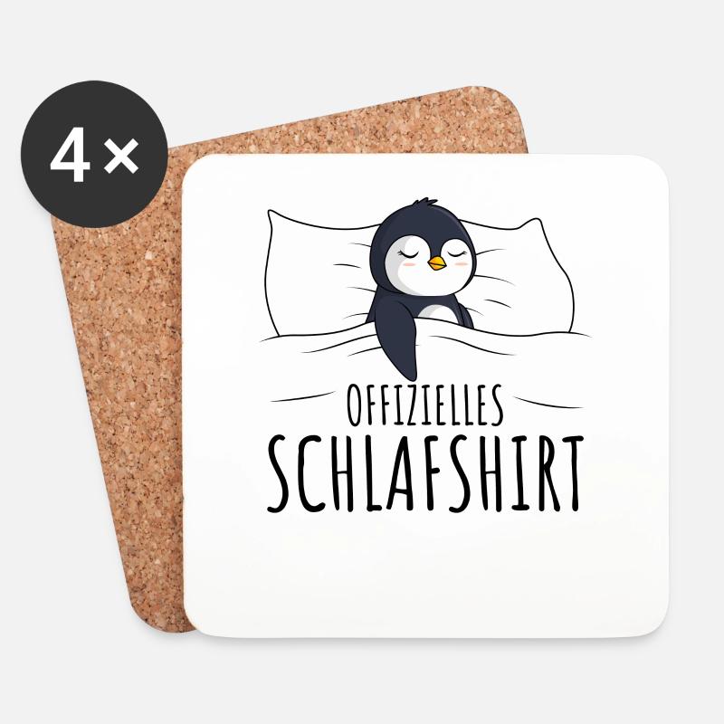 Pinguin - Untersetzer (4er-Set) - Weiß