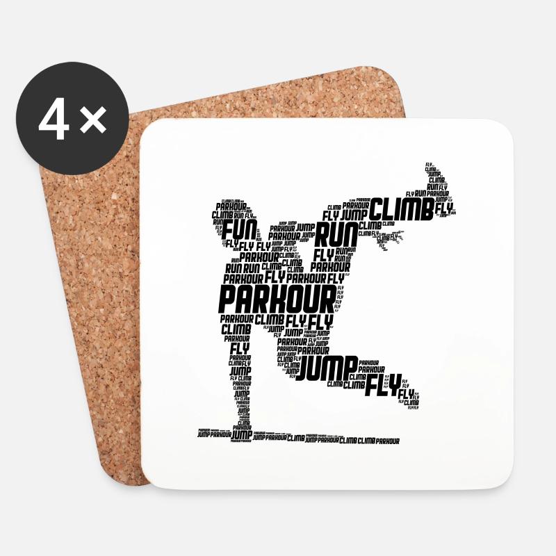 Parkour - Untersetzer (4er-Set) - Weiß