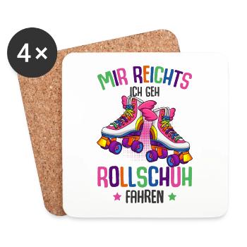 Rollschuhe - Untersetzer (4er-Set) - Weiß - Vorne