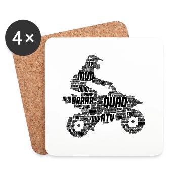 Quad - Untersetzer (4er-Set) - Weiß - Vorne