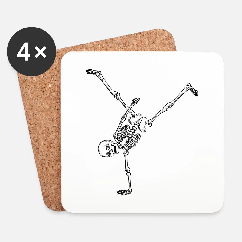 Breakdance - Untersetzer (4er-Set) - Weiß