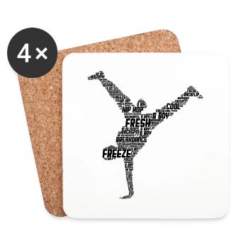 Breakdancing - Coasters (set of 4) - white - Front