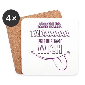 Ihr habt es gut. Ihr habt ja mich .. Geschenk Chef - Untersetzer (4er-Set) - Weiß - Vorne