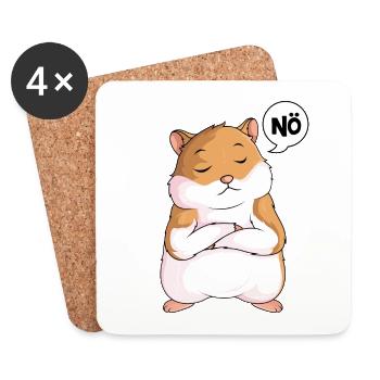 Hamster - Untersetzer (4er-Set) - Weiß - Vorne