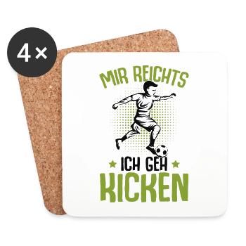 Fußball Kinder - Untersetzer (4er-Set) - Weiß - Vorne