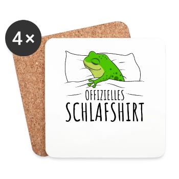 Frosch - Untersetzer (4er-Set) - Weiß - Vorne