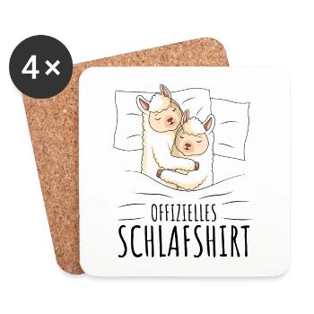 Alpaka - Untersetzer (4er-Set) - Weiß - Vorne