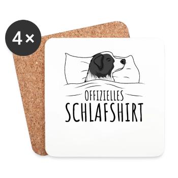 Border Collie - Untersetzer (4er-Set) - Weiß - Vorne