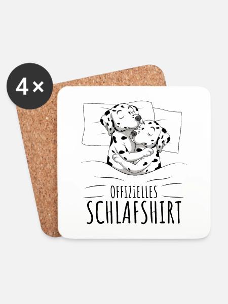 Dalmatiner - Untersetzer (4er-Set) - Weiß