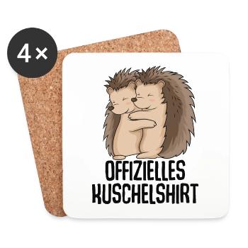 Igel - Untersetzer (4er-Set) - Weiß - Vorne