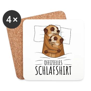 Erdmännchen - Untersetzer (4er-Set) - Weiß - Vorne
