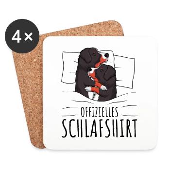 Berner Sennehund - Untersetzer (4er-Set) - Weiß - Vorne