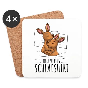 Känguru - Untersetzer (4er-Set) - Weiß - Vorne