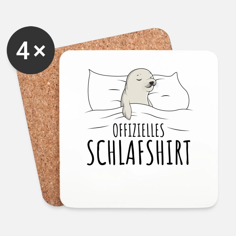 Robbe - Untersetzer (4er-Set) - Weiß