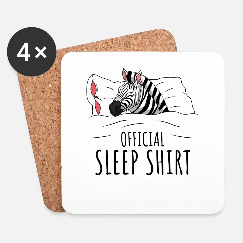 Zebra - Untersetzer (4er-Set) - Weiß