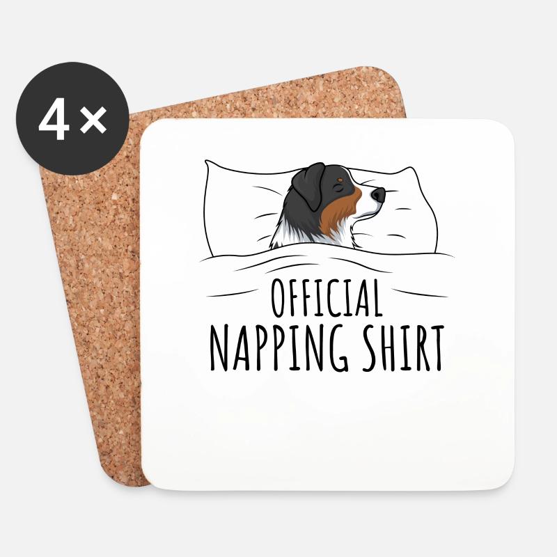 Australian Shepherd - Untersetzer (4er-Set) - Weiß