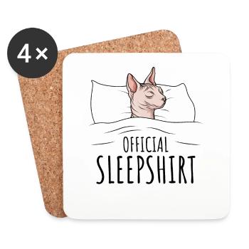 Sphynx Cat - Coasters (set of 4) - white - Front